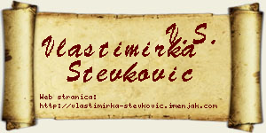 Vlastimirka Stevković vizit kartica